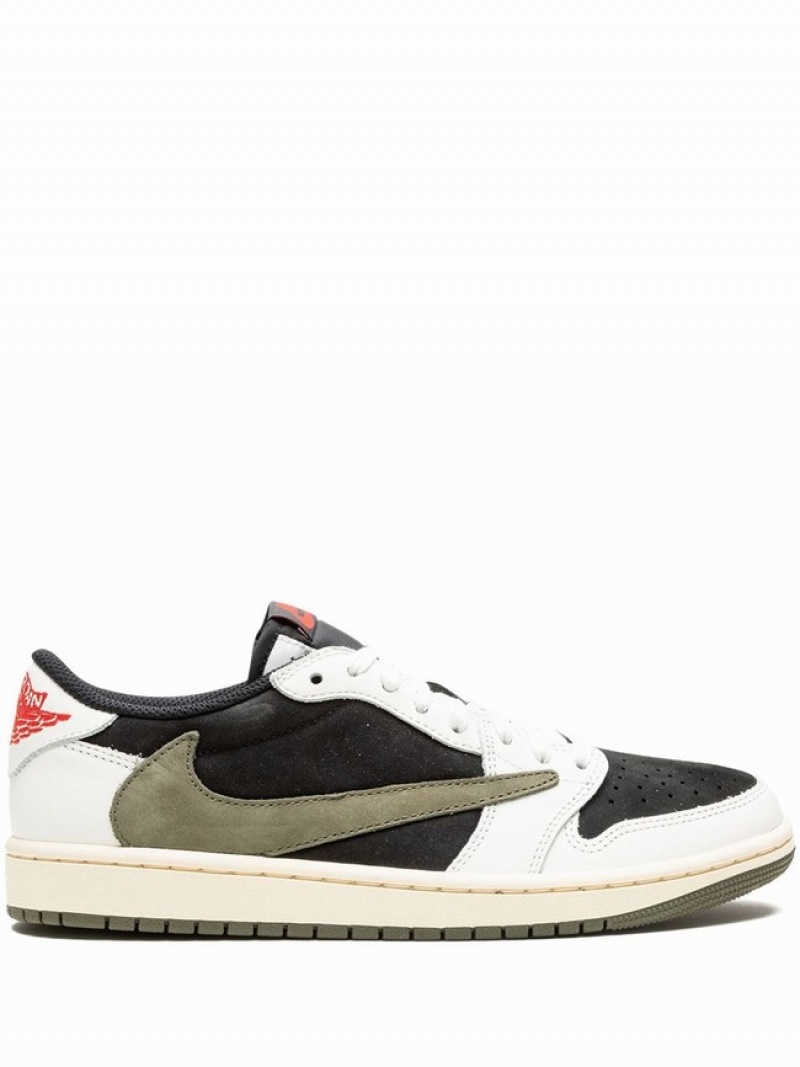 Olive Women\'s Nike x Travis Scott Low OG Olive Air Jordan 1 | CZNAVU-965