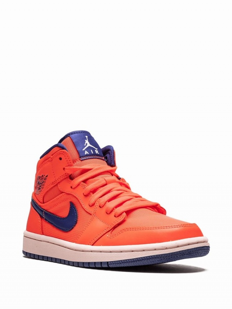 Orange / Purple Women's Nike Wmns Mid Air Jordan 1 | VWGICH-921