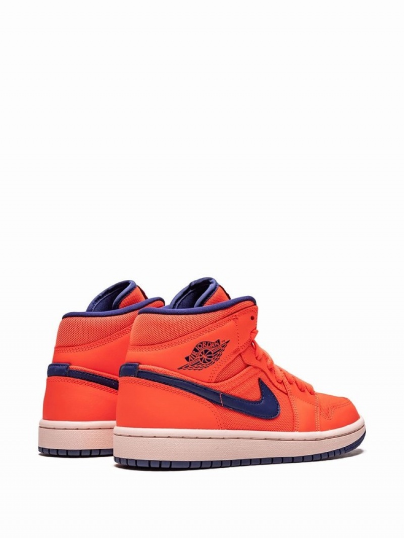 Orange / Purple Women's Nike Wmns Mid Air Jordan 1 | VWGICH-921