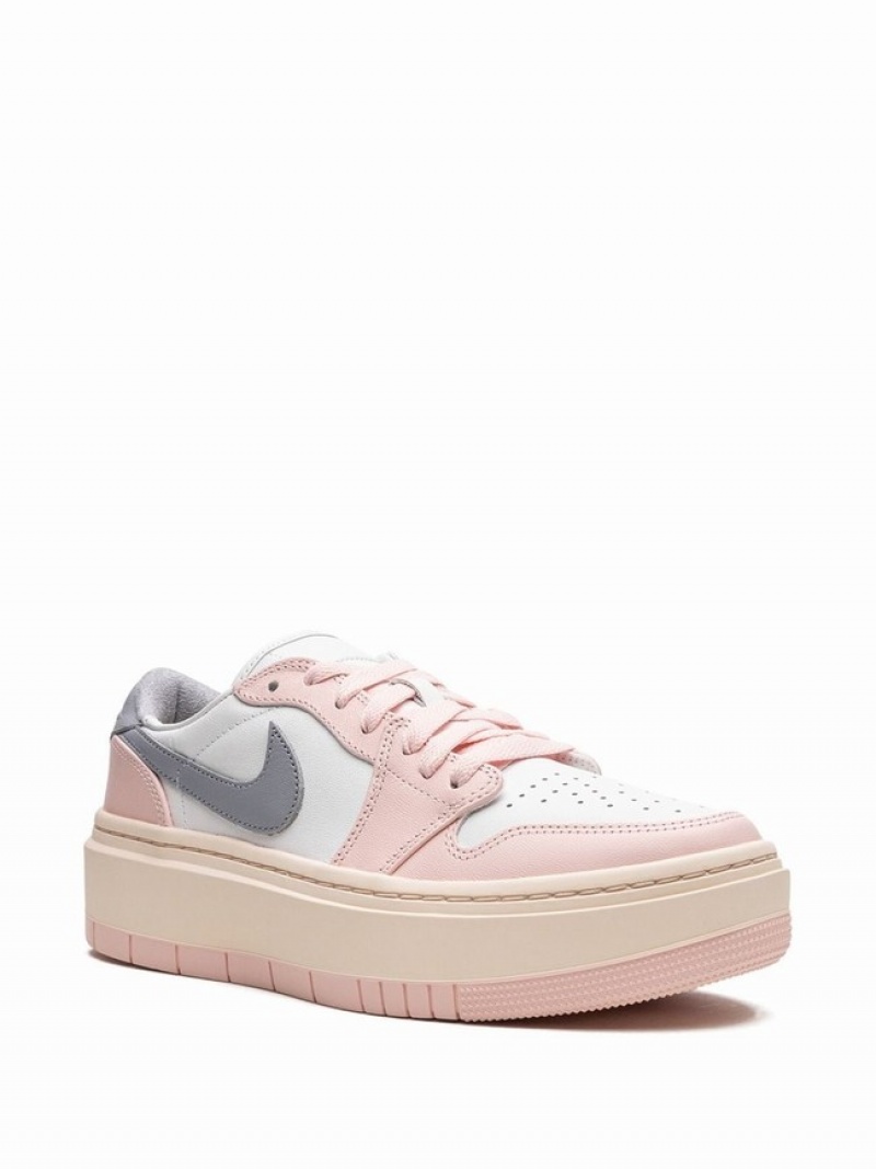 Pink / White Women's Nike Elevate Air Jordan 1 | ZIHXAM-376