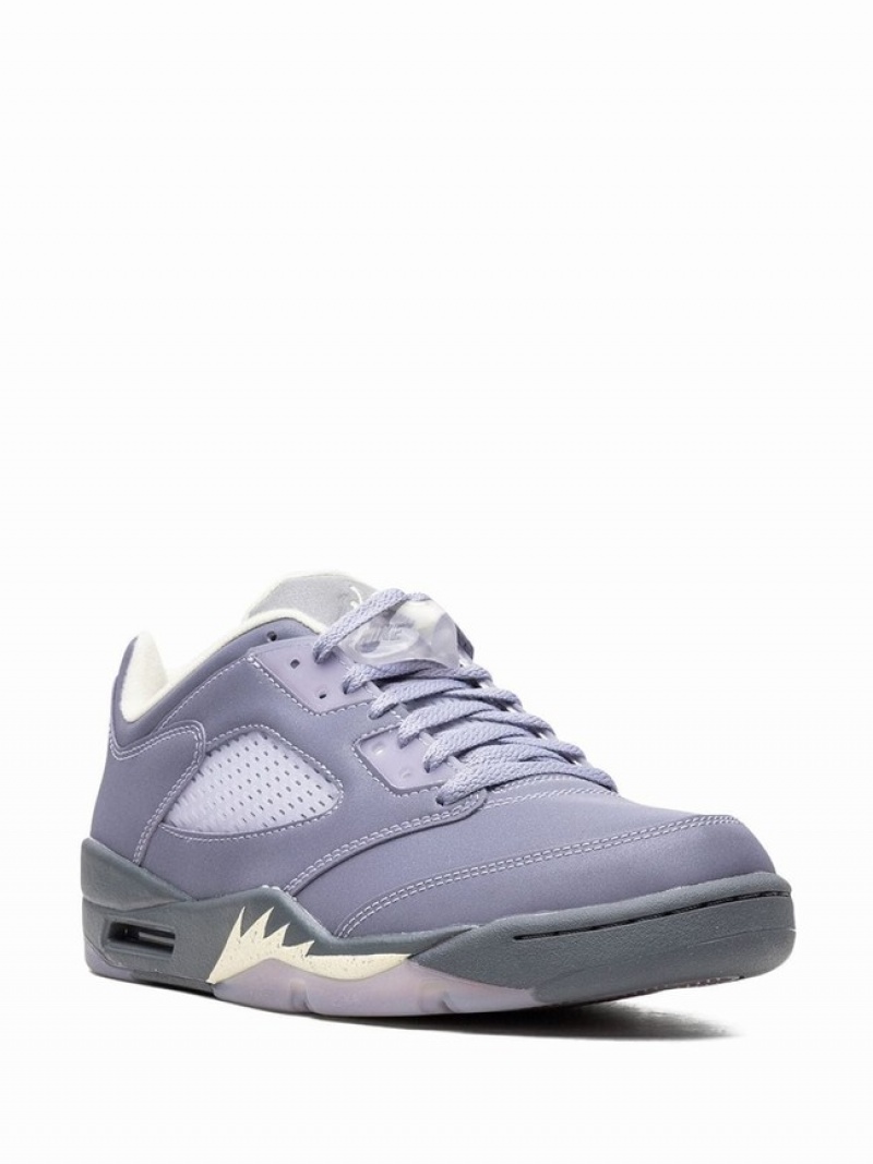 Purple Women's Nike Low Indigo Haze Air Jordan 5 | NXRKWG-158