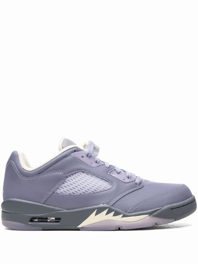 Purple Women\'s Nike Low Indigo Haze Air Jordan 5 | NXRKWG-158