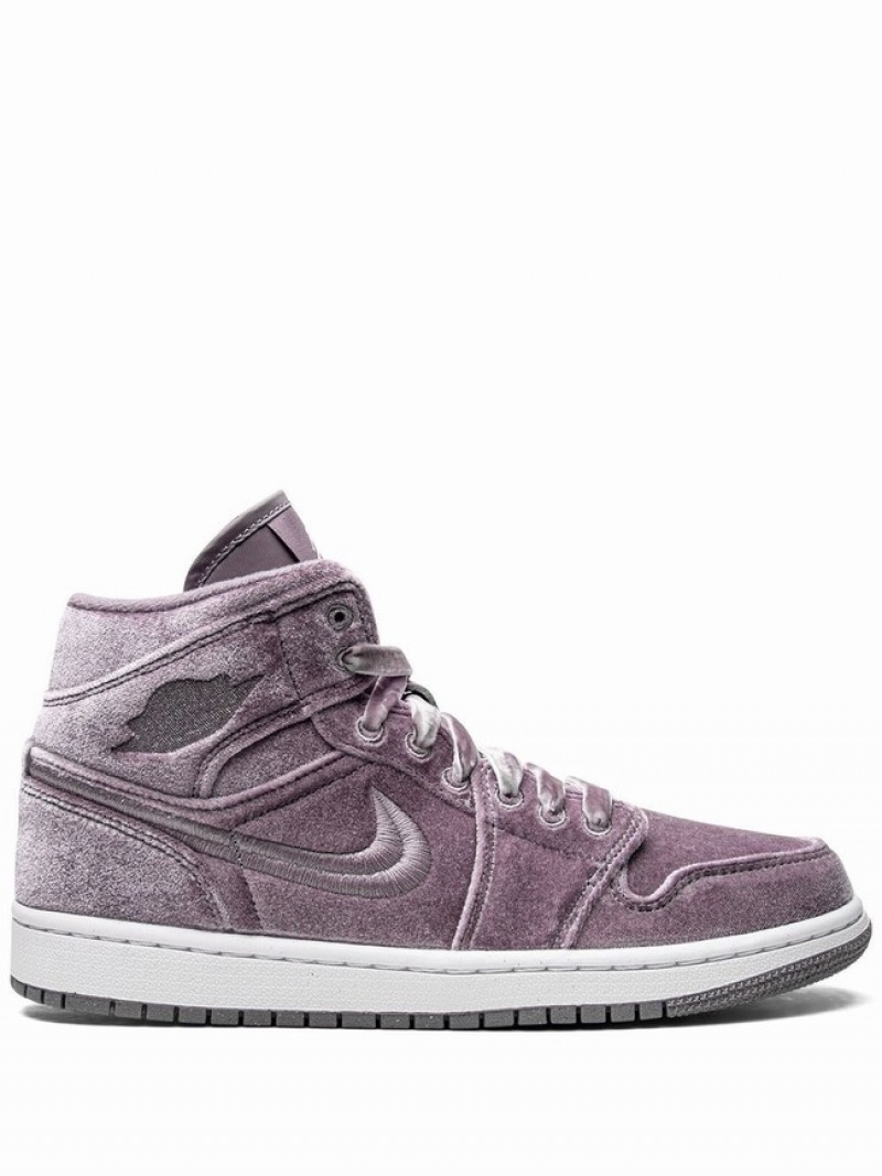 Purple Women\'s Nike Mid SE Purple Velvet Air Jordan 1 | VRYBOU-120