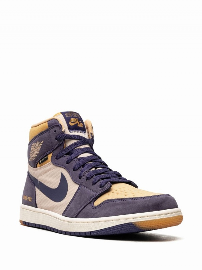 Purple / Beige Men's Nike Element Gore-Tex Sky J Air Jordan 1 | ITJZYN-163