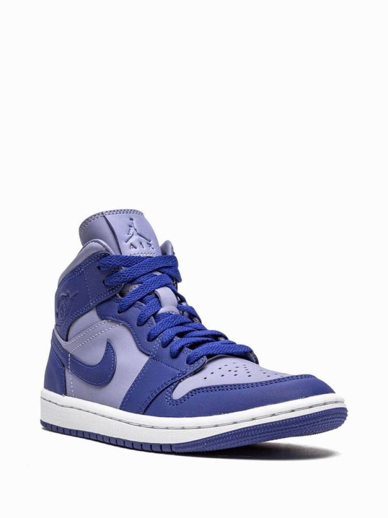 Purple / Deep Royal / Blue Women's Nike Mid SE Iron Purple Air Jordan 1 | LKVWJY-149