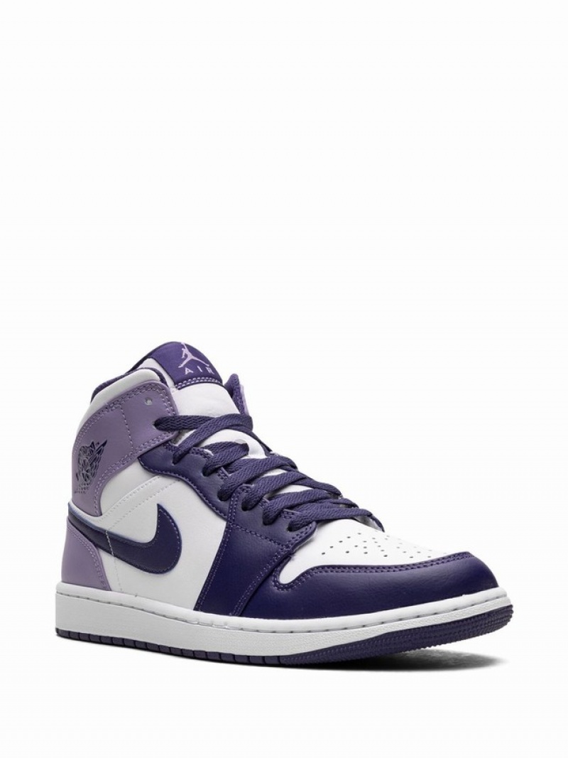 Purple / White Men's Nike Midberry Air Jordan 1 | ZUWYPX-506