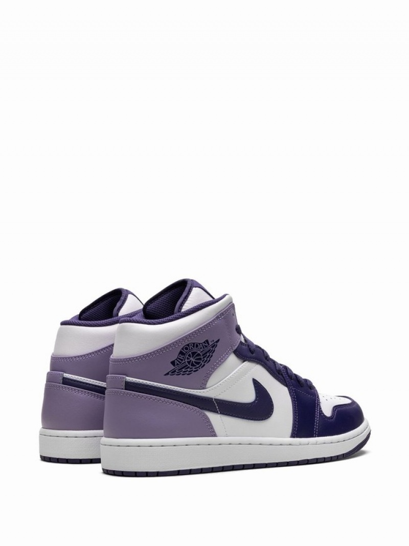 Purple / White Men's Nike Midberry Air Jordan 1 | ZUWYPX-506