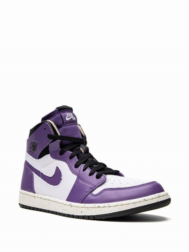 Purple / White Men's Nike Zoom Air CMFT Air Jordan 1 | MAQYBN-304