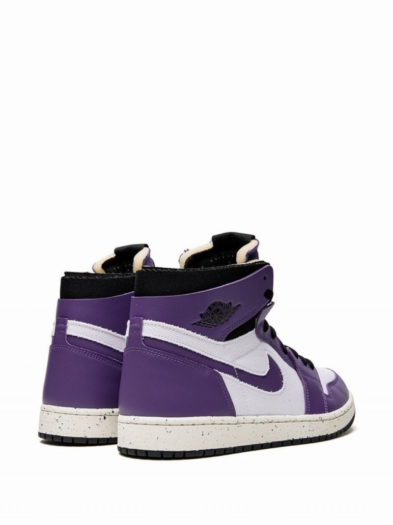 Purple / White Men's Nike Zoom Air CMFT Air Jordan 1 | MAQYBN-304