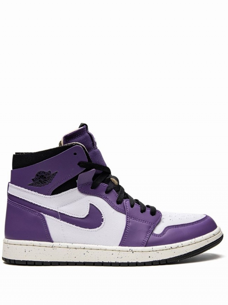 Purple / White Men\'s Nike Zoom Air CMFT Air Jordan 1 | MAQYBN-304