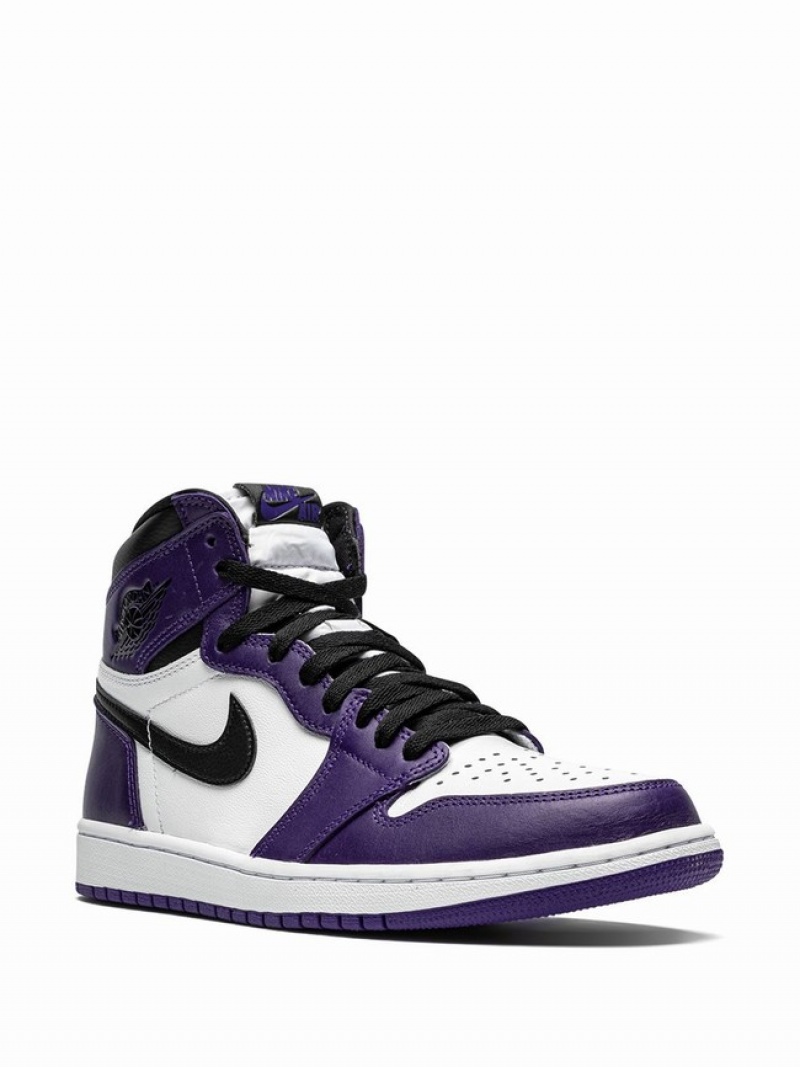 Purple / White / Black Women's Nike Retro High OG Court Purple 2.0 Air Jordan 1 | NRSPCZ-286