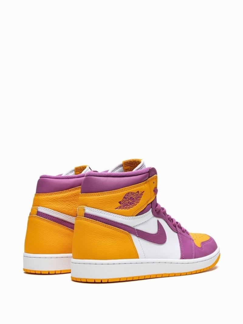 Purple / White / Orange Men's Nike High OG Brotherhood Air Jordan 1 | XMGVFU-132