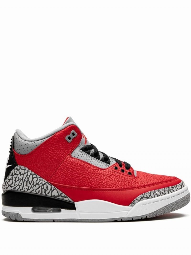 Red / Black Men\'s Nike Retro Air Jordan 3 | KIYWVR-184