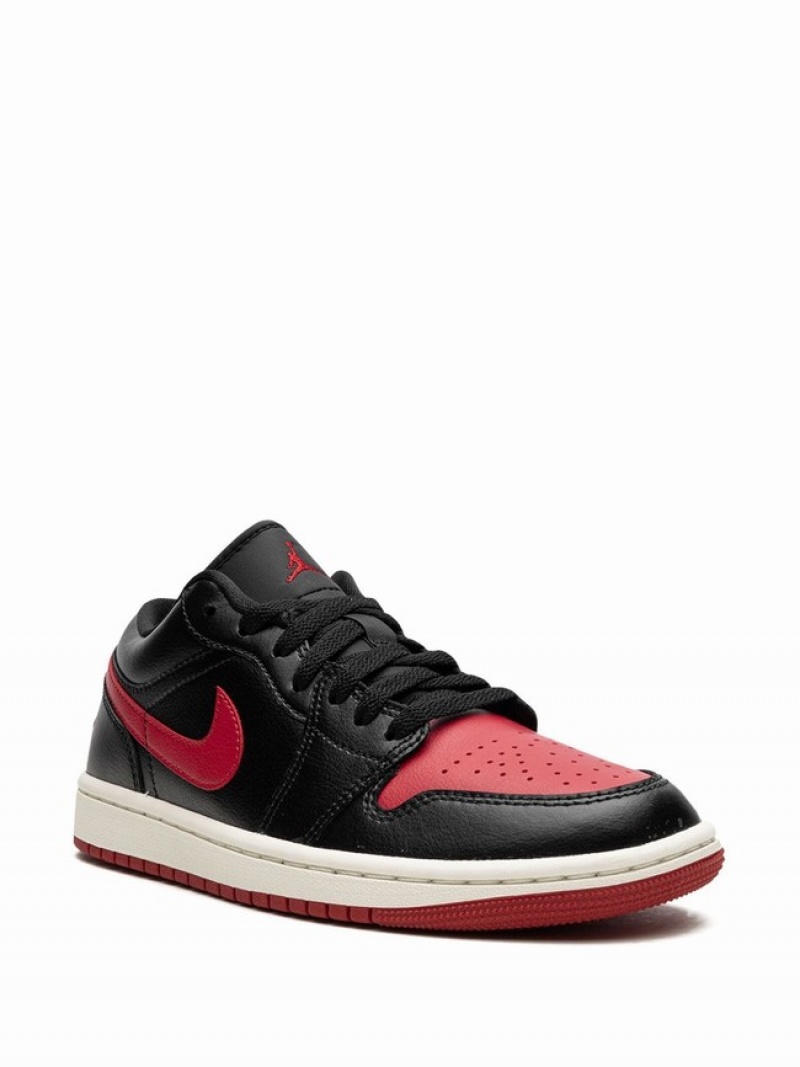 Red / Black Women's Nike Low Bred Sail Air Jordan 1 | CYXTWJ-175