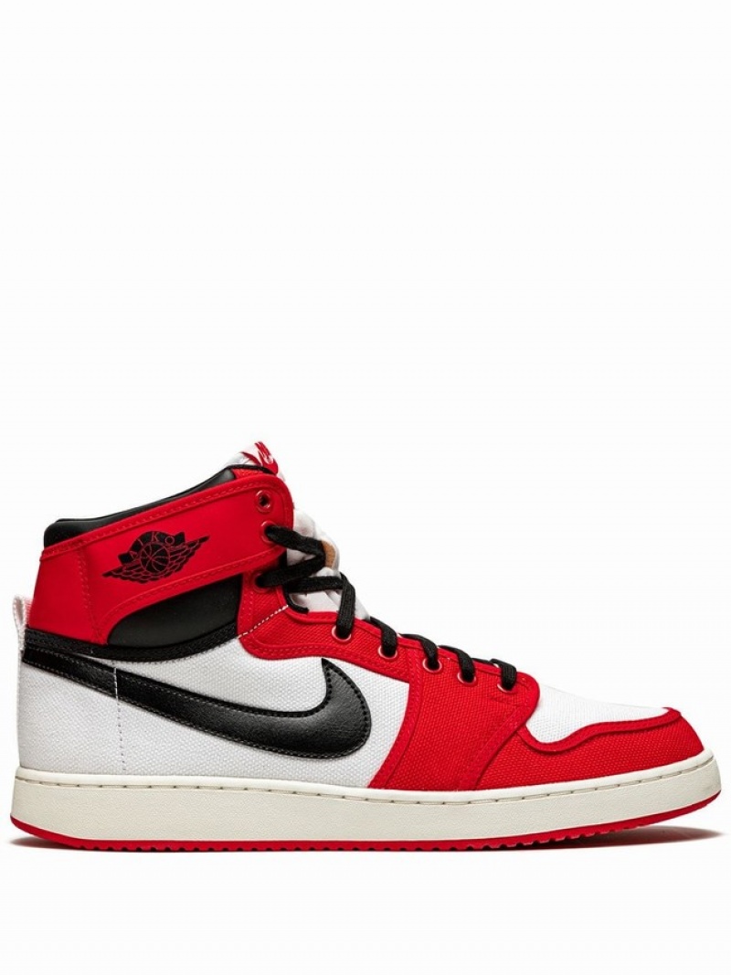 Red / Black / White Men\'s Nike KO Chicago Air Jordan 1 | HELZTD-367