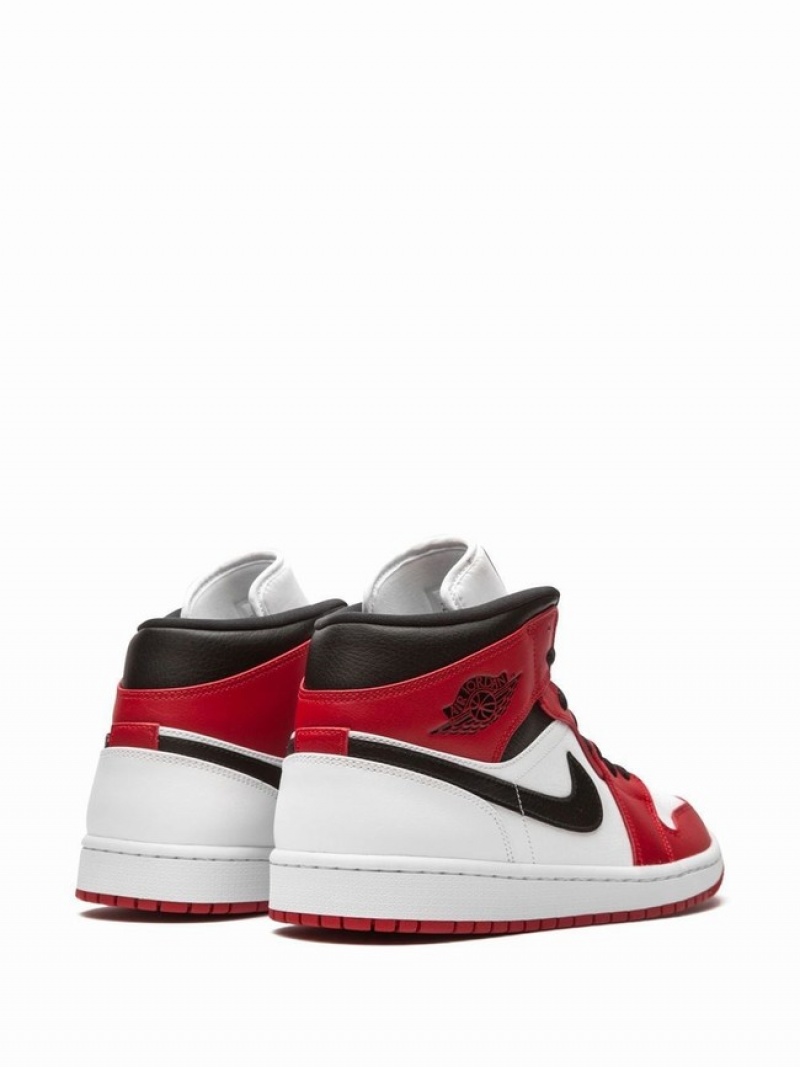 Red / White / Black Men's Nike Mid Chicago 2020 Air Jordan 1 | QTUJZR-139