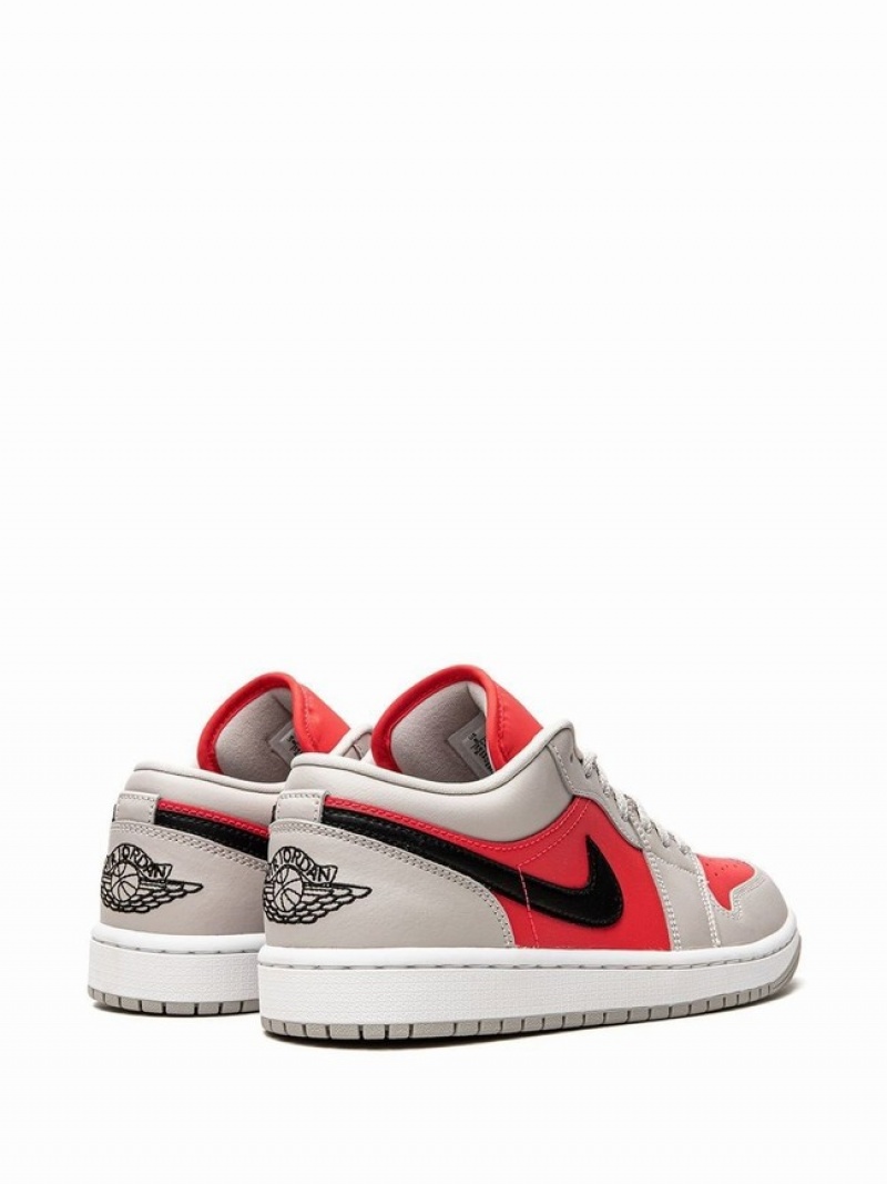 Red / White / Black Women's Nike Low Light Iron Ore/Siren Air Jordan 1 | JLBYUR-643