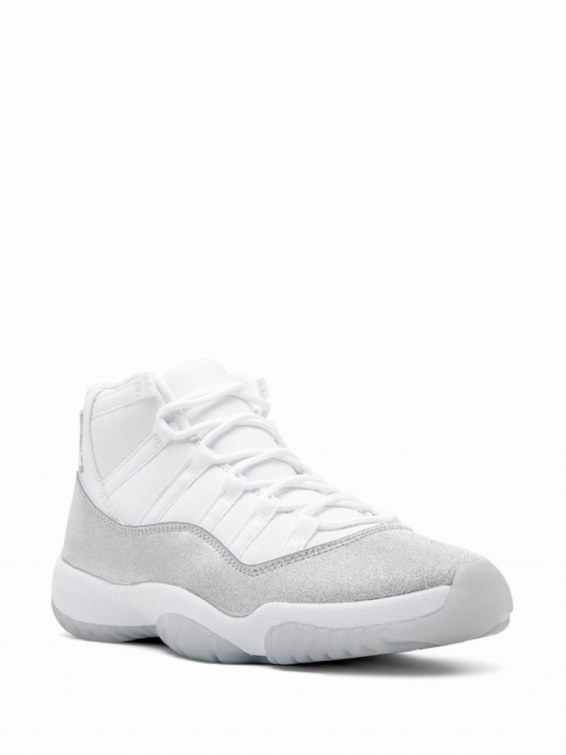 Silver Women's Nike Retro Metallic Silver Air Jordan 11 | ACDYPZ-369