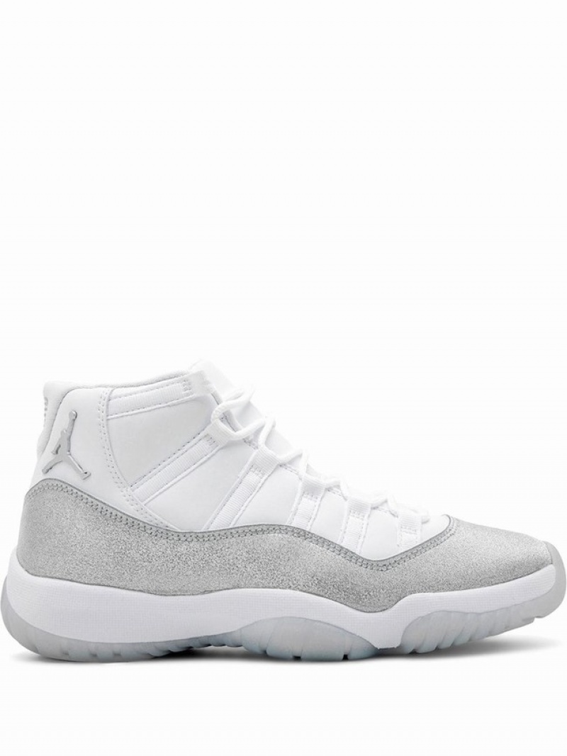 Silver Women\'s Nike Retro Metallic Silver Air Jordan 11 | ACDYPZ-369