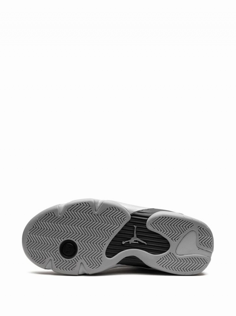 Silver / Black Women's Nike Low Metallic Silver Air Jordan 14 | HTCMOJ-634