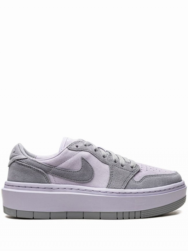 Titanium Women\'s Nike Elevate Low Stealth/Titanium Air Jordan 1 | GJMPOR-570