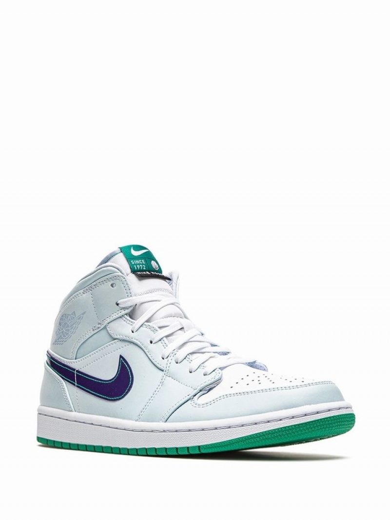 White Men's Nike Hoops-Luka Donic Air Jordan 1 | DIQCZY-290