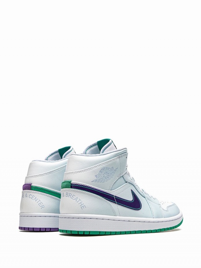 White Men's Nike Hoops-Luka Donic Air Jordan 1 | DIQCZY-290