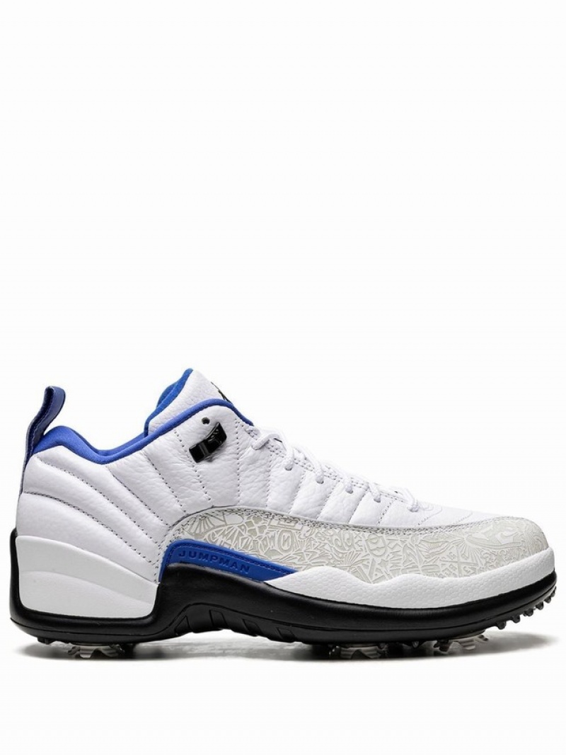 White Men\'s Nike Low Golf Laser Air Jordan 12 | LMTKAD-693