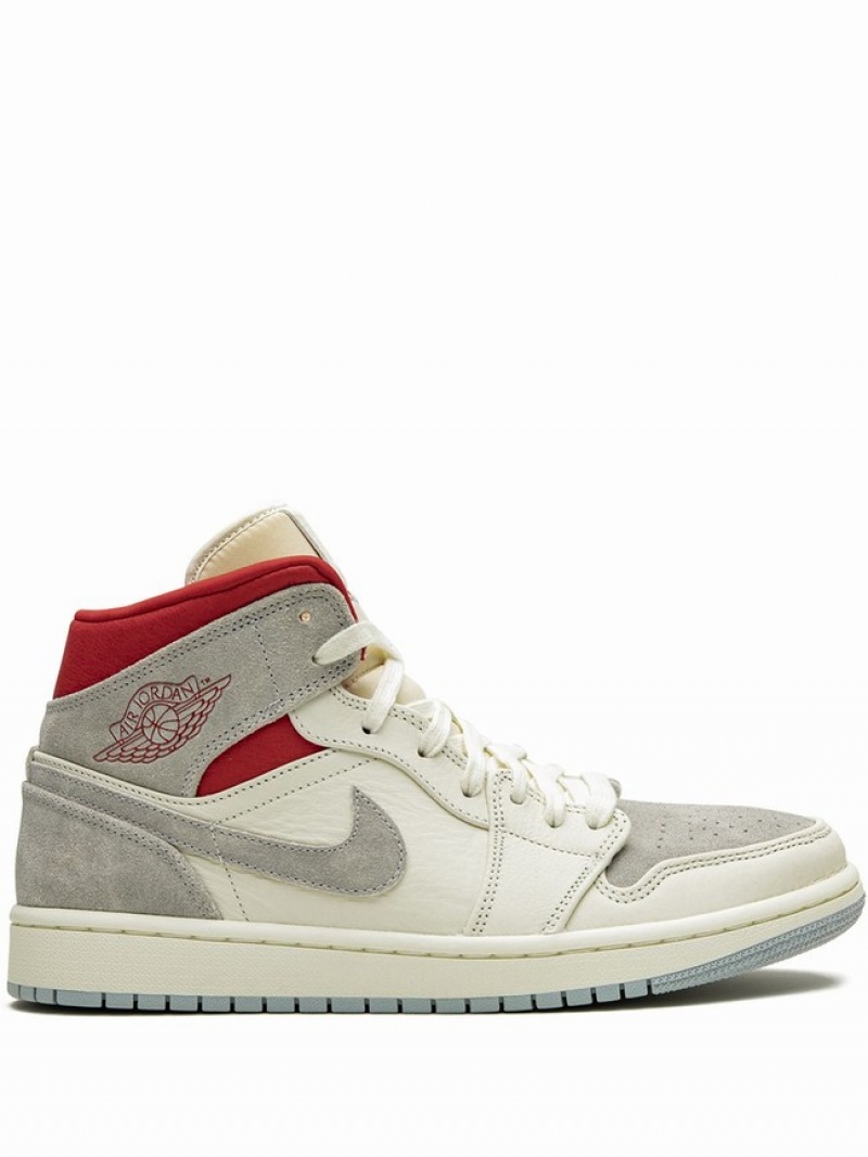 White Men\'s Nike Mid PRMtuff 20th Anniversary Air Jordan 1 | AMYVFH-560