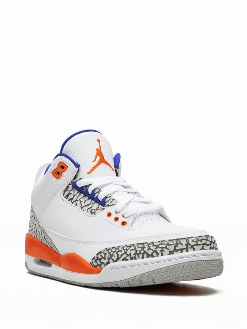 White Men's Nike Retro Knicks Air Jordan 3 | CNHUDB-184