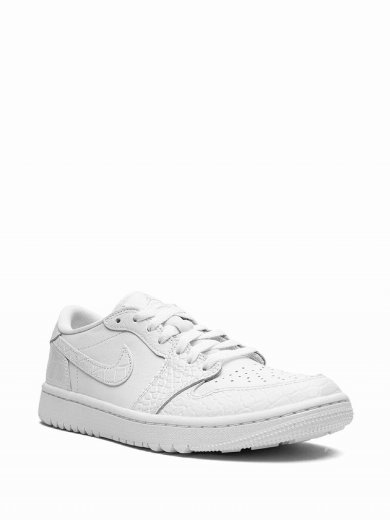 White Men's Nike Retro Low Golf Croc Air Jordan 1 | QNDOKH-215