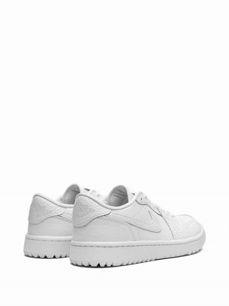 White Men's Nike Retro Low Golf Croc Air Jordan 1 | QNDOKH-215