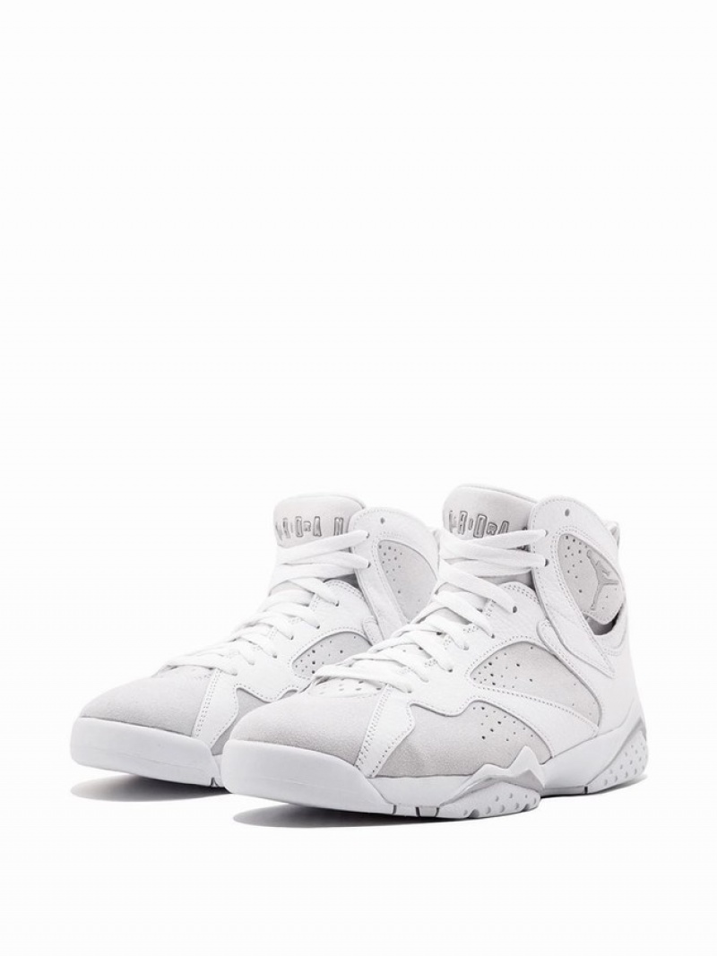 White Men's Nike Retro Pure Platinum Air Jordan 7 | VOGXPK-082