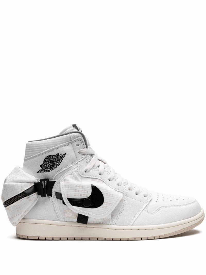 White Men\'s Nike Utility Air Jordan 1 | LAFMJQ-028