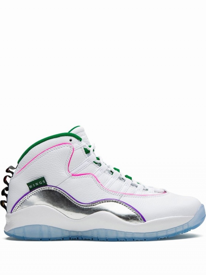 White Men\'s Nike Wings Air Jordan 10 | RGVTJW-076