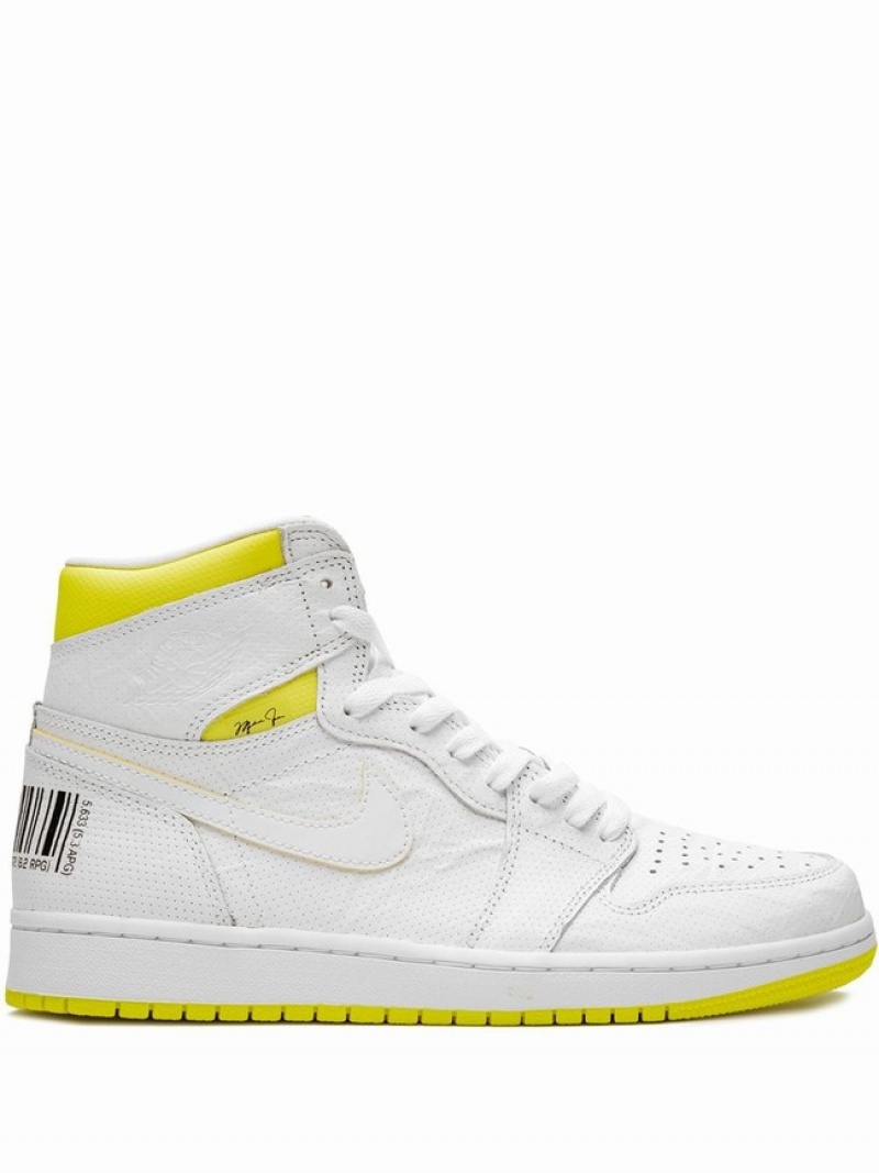 White Women\'s Nike First Class Flight White Air Jordan 1 | VEUWZN-190