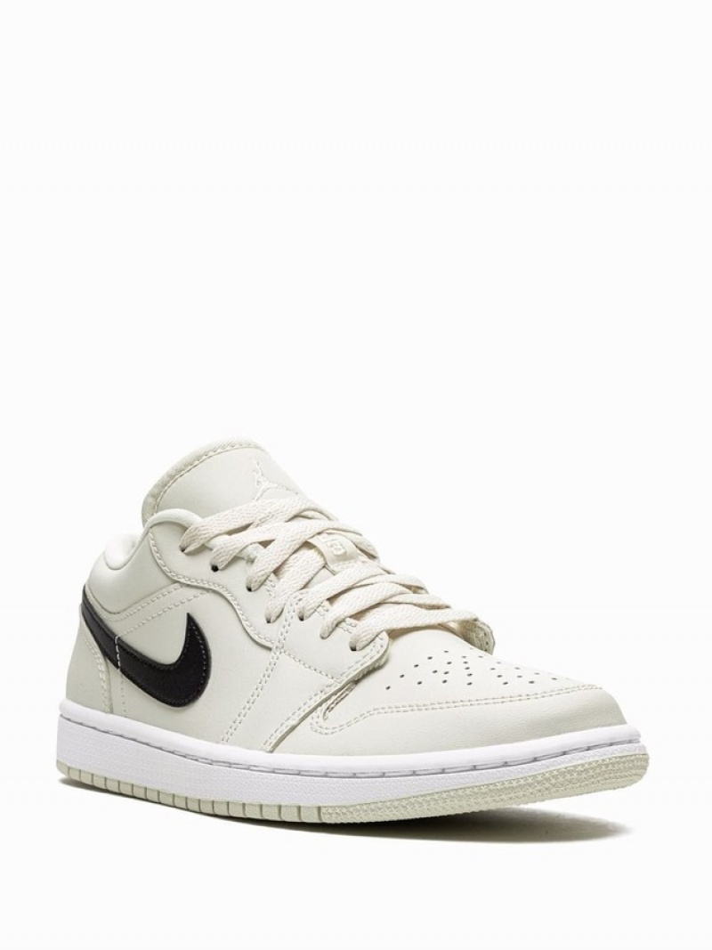 White Women's Nike Low Coconut Milk Air Jordan 1 | CVXUYO-915