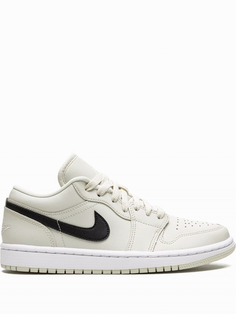 White Women\'s Nike Low Coconut Milk Air Jordan 1 | CVXUYO-915