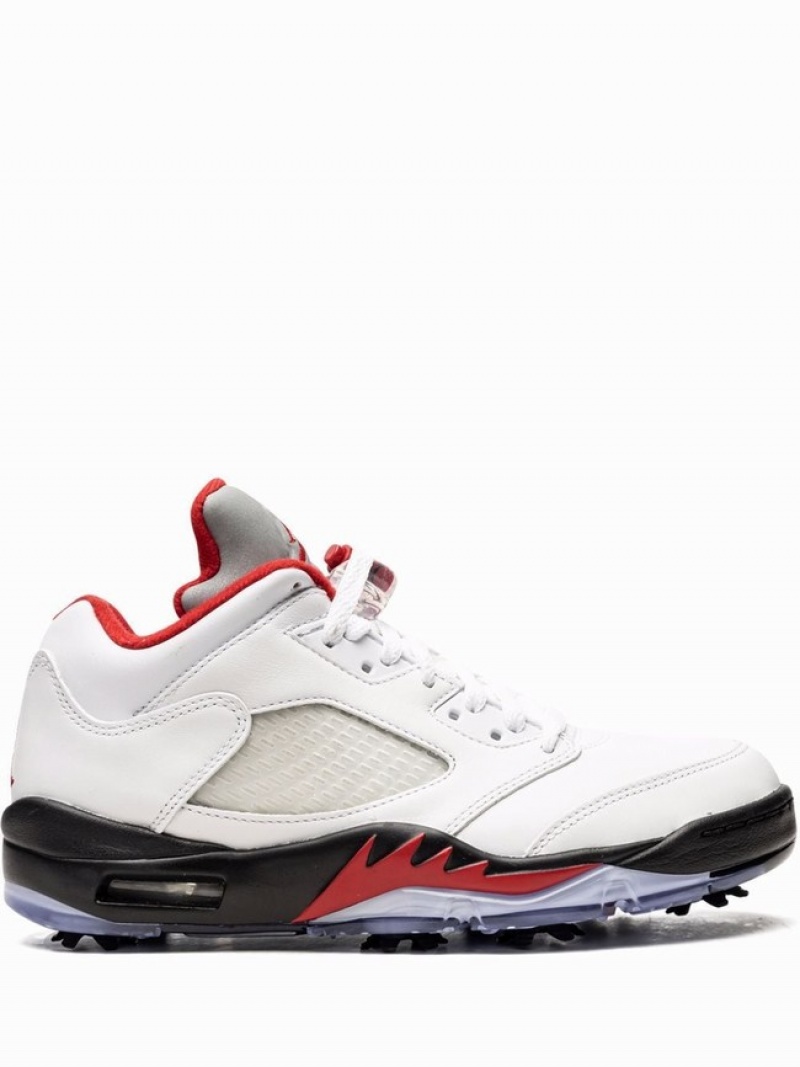 White Women\'s Nike Low Golf Air Jordan 5 | FNGUJM-827