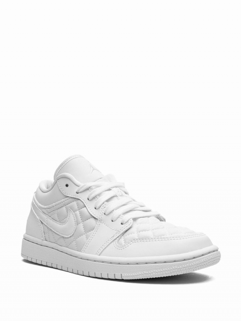 White Women's Nike Low Quilted Air Jordan 1 | LFAUKB-905