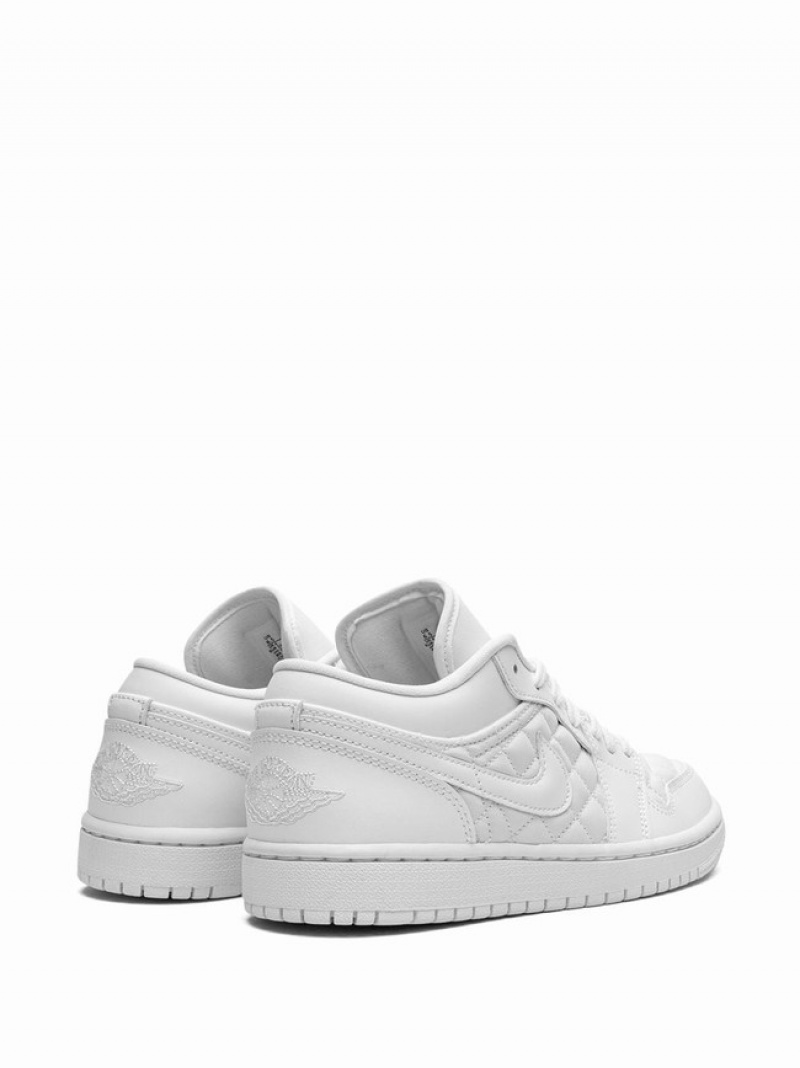 White Women's Nike Low Quilted Air Jordan 1 | LFAUKB-905