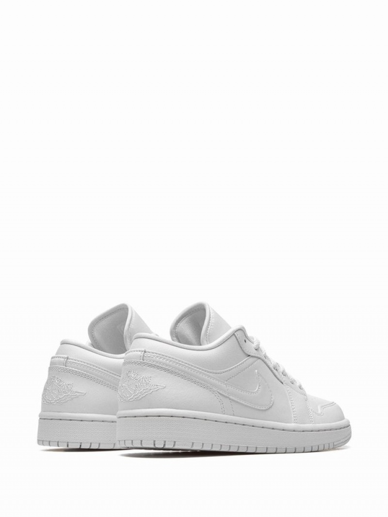 White Women's Nike Low Triple White Air Jordan 1 | CTOUXK-810