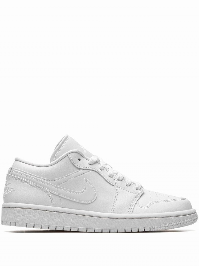 White Women\'s Nike Low Triple White Air Jordan 1 | CTOUXK-810