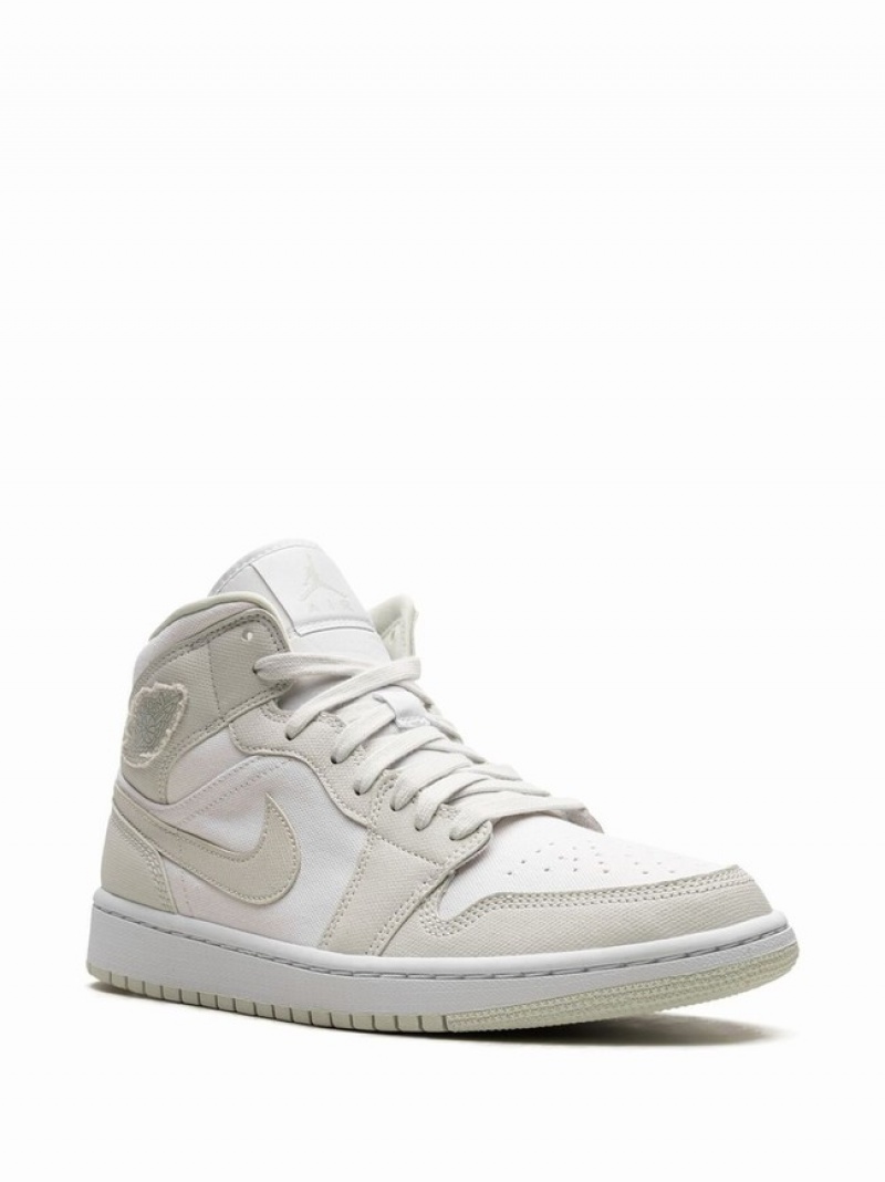 White Women's Nike Mid Spruce Aura Air Jordan 1 | LAGHVM-463