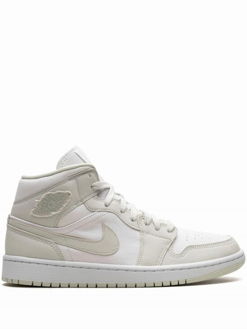 White Women\'s Nike Mid Spruce Aura Air Jordan 1 | LAGHVM-463