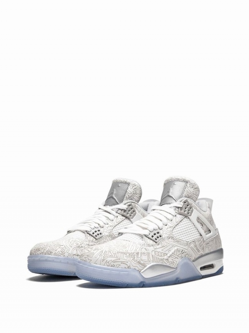 White Women's Nike Retro Laser Air Jordan 4 | XDGCLK-504