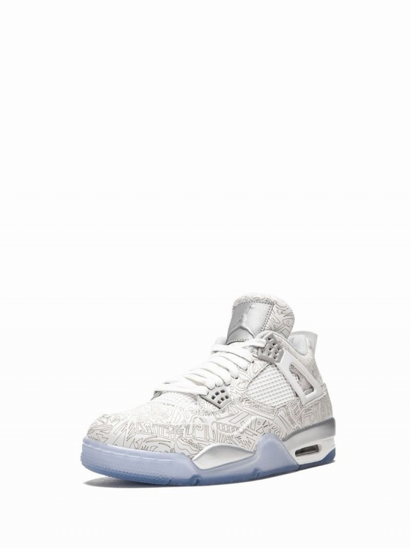 White Women's Nike Retro Laser Air Jordan 4 | XDGCLK-504