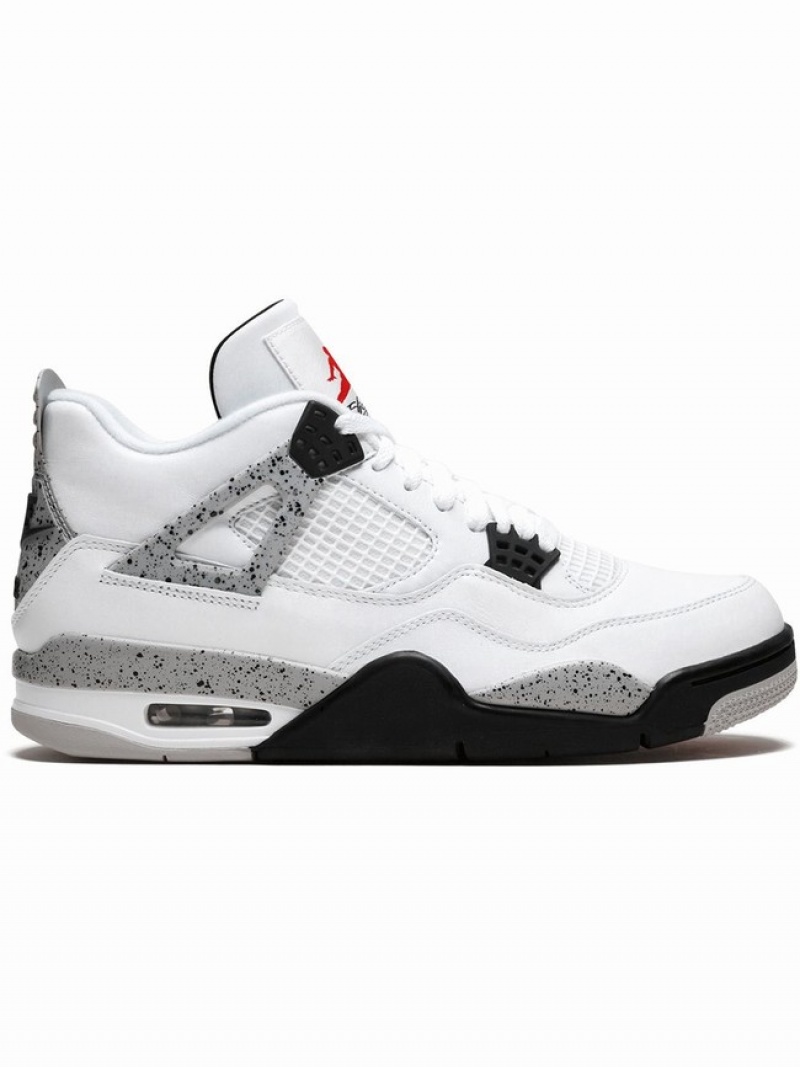 White Women\'s Nike Retro OG White Cement Air Jordan 4 | PEXBCI-239