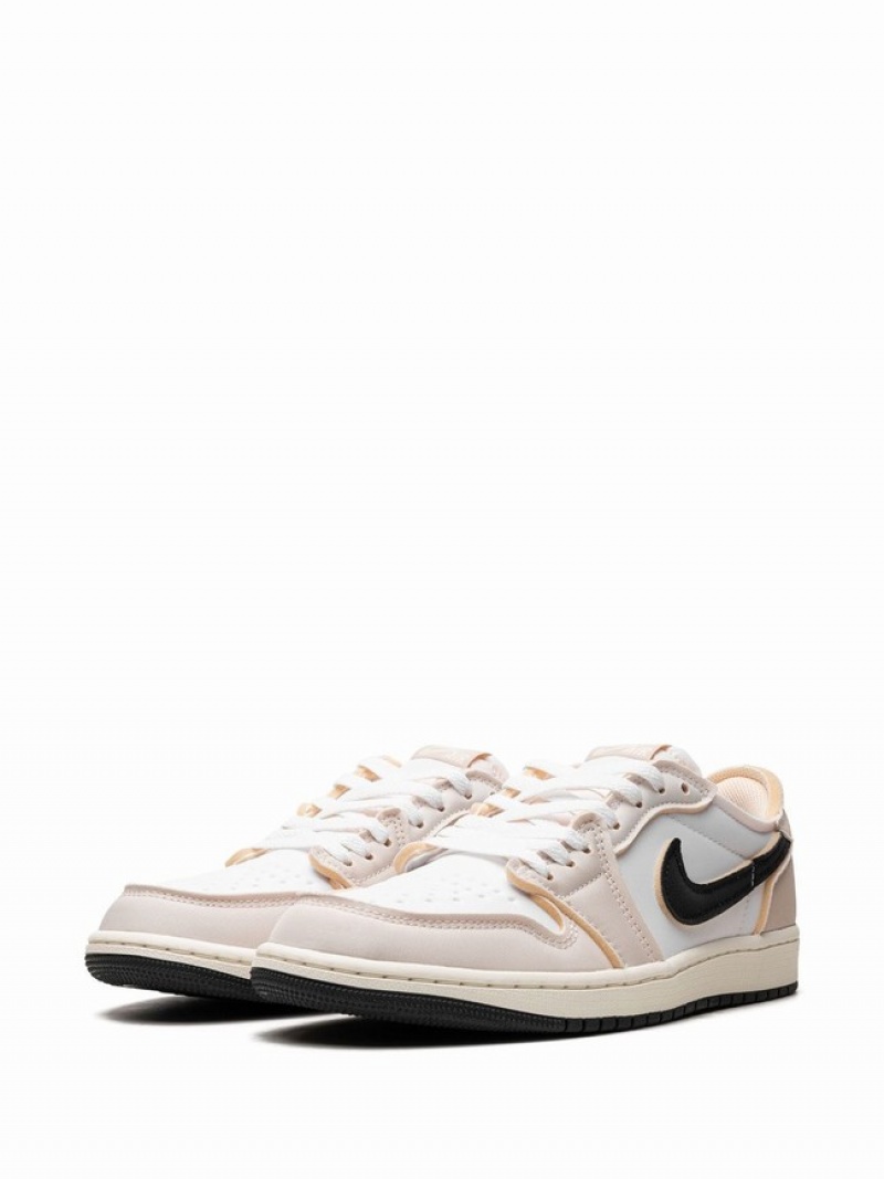 White / Beige Men's Nike Low OG EX Coconut Milk Air Jordan 1 | TNLMUP-259