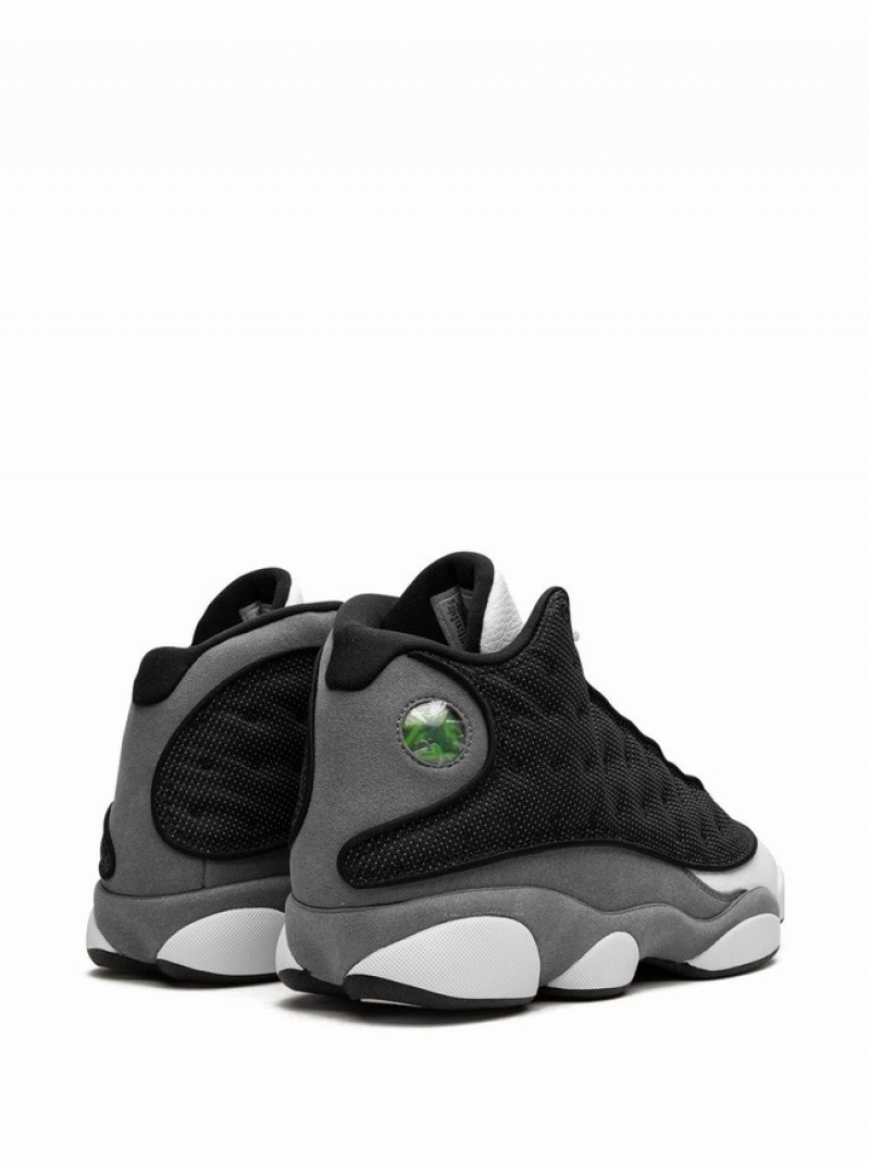 White / Black Men's Nike Flint Air Jordan 13 | OJIHUT-830